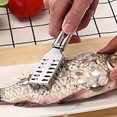 abordables Fruit &amp; Vegetable Tools-4pcs Stainless Steel Fish Remover Tool Set, Kitchen Scaler Fish Skin Graters Cleaning Peeler Scaler Scraper, Ideal for Home, Kitchen, Seafood Markets, and Professional Seafood Preparation