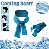 cheap Heating &amp; Cooling-Reusable Cooling Ice Scarf Ice Scarf with A Natural Cool Feeling Sweat-wiping Towel Outdoor Ice Belt Sports Headscarf Cooling Cold Towel Outdoor Running Cycling Bandana