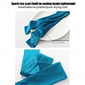 cheap Heating &amp; Cooling-Reusable Cooling Ice Scarf Ice Scarf with A Natural Cool Feeling Sweat-wiping Towel Outdoor Ice Belt Sports Headscarf Cooling Cold Towel Outdoor Running Cycling Bandana