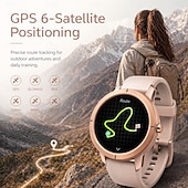 levne Chytré hodinky-Chytré hodinky GPS pro ženy s 1,32" AMOLED obrazovkou, globálním určováním polohy 6 satelitů, vodotěsným fitness trackerem do 5 atm, více než 170 sportovními režimy, 24hodinovým monitorem zdraví,
