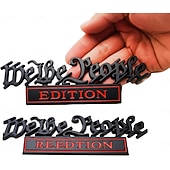  2er-Pack „We the People“-Edition: 3D-Metall-Autoemblem, hochwertige patriotische Aufkleber aus Zinklegierung, wetterfester Aufkleber mit amerikanischer Flagge und Verfassung für Pkw, Lkw, SUV und