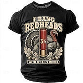 I Bang Redheads With My 3 1 2 Incher' Men's Funny Hunting Humor Sarcastic Vintage T Shirt Graphic Crew Neck Short Sleeve Gift for Hunter Designer Clothing Apparel