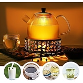 economico Stoccaggio cucina-Fornello a candela in acciaio inox, riscaldatore portatile per caffè a lunga durata con mantenimento del calore, mini fornello multifunzionale per riscaldare il bollitore all'aperto, perfetto per