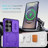 preiswerte 2026 Samsung Galaxy S26 Serie-Handy Hülle Handyhüllen Für Samsung Galaxy S26 S25 Edge S24 FE S23 Ultra Plus A37 A57 A56 A36 A26 A16 Rückseite Mit Magsafe Mit Ständer Unterstützt kabelloses Laden Stoßfest Rüstung ABS + PC