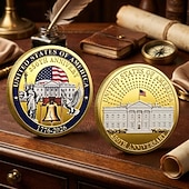 olcso Az Egyesült Államok 250. évfordulója-9 db-os amerikai 250. évfordulós emlékérme ajándékkészlet, hazafias katonai kihívás érmegyűjtemény, díszdobozban, amerikai 1776-2026 emléktárgy ajándék a függetlenség napjára