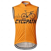economico Maglie da uomo-Per uomo Gilet da ciclismo Maglia da Ciclismo Geometrico Senza Maniche Bicicletta Gilet / Panciotto Maglia Top con 3 tasche posteriori Asciugatura Rapida Tasca Posteriore Traspirante Gli sport Nero