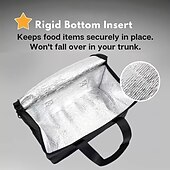 abordables Recreación al Aire Libre-2 bolsas isotérmicas grandes y extragrandes, mantienen la comida caliente o fría durante varias horas: bolsa de compras, bolsa térmica suave, adecuada para catering/doordash, bolsa isotérmica para