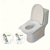 abordables Fournitures pour la maison-50 protège-sièges de toilettes jetables, papier toilette portable pour les voyages, papier pour siège de toilette