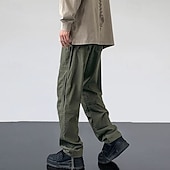 voordelige Bodems-Voor heren Combatbroek Cargohosen Wandelbroek Waterdichte broek Zomer Lente Herfst Buiten Normale pasvorm waterdicht Sneldrogend Lichtgewicht Ademend Broeken / Regenbroek / Overbroek Ritsen Zak Zwart