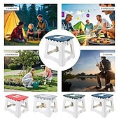 cheap Outdoor Recreation-1/2Pcs Foldable Office Stool, Stylish Lightweight Portable Folding Stool, Sturdy Durable Household Sitting Stool With Space-Saving Design, Easy To Store And Carry, Multifunctional Foldable Seat