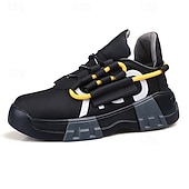 cheap Casual Sneakers-Men's Red Athletic Sneakers, Lace-Up Sport Running Shoes, Bold Colorblock Training Shoes for Gym, Streetwear, Outdoor