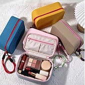 abordables Storage &amp; Organization-1pc Colorful Silicone Waterproof Cosmetic Bag, Portable Travel Makeup Organizer Pouch, Large Capacity Toiletry Storage Bag For Skincare, Makeup, Suitable For Vacation, Beach, Party, Birthday