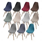abordables Funda para silla de comedor-Funda elástica de sarga para silla, funda elástica con respaldo festoneado para silla de comedor.