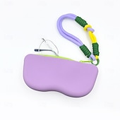 cheap Storage &amp; Organization-Portable Silicone Eyeglass Case Sunglasses Protective Pouch, Waterproof Glasses Storage Bag, Hard Coin Purse for Women and Girls, Travel Eyewear Holder, Sunglasses Wallet
