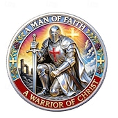 cheap U.S. 250th Anniversary-Christian Faith Commemorative Coin – A Man of Faith Warrior of Christ, Put on the Whole Armor of God, Ephesians 6:11, Collectible Religious Coin Gift Set