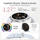 cheap Smartwatch-Smart Watch for Women, 1.27" Round Display Elegant Smartwatch with AI Voice Assistant, SpO2 Heart Rate Sleep Monitor, 100+ Watch Faces, Fashion Fitness Tracker for Android iOS