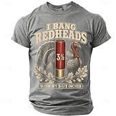  I Bang Redheads With My 3 1 2 Incher' Men's Funny Hunting Humor Sarcastic Vintage T Shirt Graphic Crew Neck Short Sleeve Gift for Hunter Designer Clothing Apparel