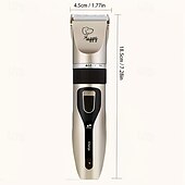 cheap Hair Care-Electric pet grooming scissors, electric pet shaving tools electric razor Hair clippers Nail clippers 4 replaceable guide combs Scratch sharpener Charging cable