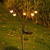 cheap Pathway Lights &amp; Lanterns-1 PC Solar Palace Lights Outdoor Garden, Solar Swaying Pathway Stake Lights with 8 Modes Waterproof for Yard Lawn Patio Landscape Decor