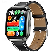 billiga Smarta klockor-Smartklocka för män (ring/svara i samtal), 1,83" böjd skärm, fitnesstracker med pulsmätare, SPO2-sömnmätare, 70+ sportlägen, vattentät smartklocka enligt IP68 med armband i rostfritt stål för Android