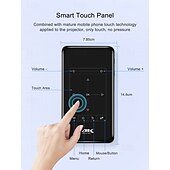 Недорогие Проекторы-Умный мини-проектор DLP с Wi-Fi 5G и Bluetooth, портативный карманный проектор с поддержкой декодирования 4K, коррекцией трапецеидальных искажений, ручной фокусировкой, сенсорным управлением, проектор