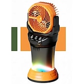 baratos Luzes e lanternas de acampamento-Ventilador portátil com controle remoto e sistema de nebulização, recarregável, ideal para áreas externas como pátios, camping e praia. &amp;Ventilador portátil com sistema de névoa para uso interno e