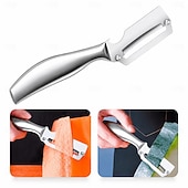 cheap Fruit &amp; Vegetable Tools-1/2pcs Stainless Steel Fruit Peeler Knives, Easy &amp; Effortless Sugarcane, Pineapple &amp; Melon Peeling, Ergonomic Handle, Sharp Forged Blades, Kitchen Essential Gadget