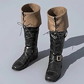 voordelige Schoenen-Retro vintage Middeleeuws Renaissance Schoenen Laarzen Piraat Viking Elf Kostuum Voor heren Viking Fantasie Halloween Carnaval Prestatie Feest LARP Volwassenen Schoenen