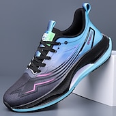 baratos Tênis de Corrida Masculinos-Tênis de corrida masculino branco e roxo - tênis esportivo leve e respirável - tênis atlético com amortecimento para homens, ideal para corrida, exercícios na academia, caminhada e uso diário ativo.
