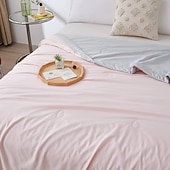 cheap Cooling Bedding-Cooling Blanket Summer Comforter Lightweight Cool Quilt Soft Breathable Air Conditioning Blanket Floral Summer Bedspread for Hot Sleepers Bedroom Home