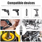 cheap Drill Bit Set-15pcs K5 Anti-Slip Shock-Resistant Threaded Drill Bit Set, Suitable for Electric Screwdrivers, High Hardness, Anti-Slip, Shockproof Magnetic Drill Bits, Compatible with Electric and Manual Drills