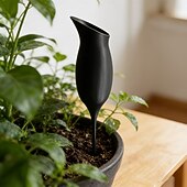 abordables Arrosage et irrigation-Lot de 3 dispositifs d'arrosage automatique imprimés en 3D pour plantes d'intérieur en pot, système d'arrosage lent avec piquets d'irrigation enterrés, réceptacle à humidité du sol en forme de verre à