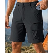 cheap Bottoms-Men's Outdoor Shorts Cargo Shorts Hiking Shorts Combat Shorts Summer Spring Autumn / Fall Outdoor Regular Fit Waterproof Quick Dry Lightweight Breathable Shorts Zippers Pocket Dark Grey Khaki Camping