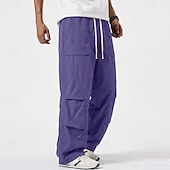 abordables pantalones casuales-Hombre Pantalones Pantalones casuales Pantalones anchos Pantalones de paracaídas Pantalones de secado rápido Correa 2 en 1 Multi bolsillo Plano Dispersor de humedad Transpirable Longitud total Casual