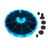 baratos Luzes Subaquáticas-Luzes solares para fonte de água externas à prova d'água, 17 cm, fonte flutuante RGB com mudança de cor, bomba de água movida a energia solar para banho de pássaros, lago, jardim, piscina, pátio e
