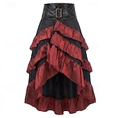 cheap Bottoms-Retro Vintage Medieval Renaissance Skirt Corset Pirate Fancy Dress Women's Pirate Fantasy Steampunk Casual Daily Adults' Skirts