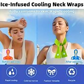 cheap Heating &amp; Cooling-Reusable Cooling Ice Scarf Ice Scarf with A Natural Cool Feeling Sweat-wiping Towel Outdoor Ice Belt Sports Headscarf Cooling Cold Towel Outdoor Running Cycling Bandana