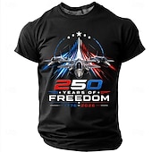  4 iulie 2026, a 250-a aniversare Bărbați Αστέρι 1776 Tricou Manșon scurt Tricou Tipărire 3D Stil Nautic Cămașă Patriotic Zilnic Festival Albastru piscină Negru Trifoi Vară Primăvară Îmbrăcăminte S M