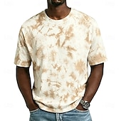 abordables Translation-Homme Teinture par nouage T-shirt Manche Courte T-shirt Col ras du cou Chemise Vacances Quotidien Salle de sport Rue Bleu Jaune Rose Claire Printemps &amp; Été Vêtement Tenue S M L XL 2XL 3XL