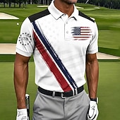  Camiseta Polo Masculina Camuflada de Golfe 250ª Camisetas Polo de Manga Curta Camisas de Gola Casual Moda Atleta Impressão 3D Botões Malha Respirável Primavera e Verão Branco 1 Branco Branco 2