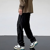 voordelige Bodems-Voor heren Combatbroek Cargohosen Wandelbroek Waterdichte broek Zomer Lente Herfst Buiten Normale pasvorm waterdicht Sneldrogend Lichtgewicht Ademend Broeken / Regenbroek / Overbroek Ritsen Zak Zwart