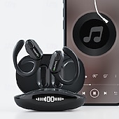 halpa TWS Todelliset langattomat kuulokkeet-Lenovo ThinkPlus langattomat urheilunappikuulokkeet, Bluetooth 5.3 -kuulokkeet korvakoukuilla, TWS-kuulokkeet LED-digitaalisella akkunäytöllä, sisäänrakennettu mikrofoni, hikoilunkestävät