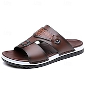 tanie Klapki i japonki męskie-męskie sandały z klamrą, odkryte palce, codzienne, letnie buty na plażę, do kurortu, na podróż i na co dzień na świeżym powietrzu