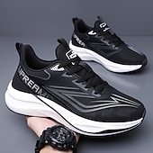 baratos Tênis de Corrida Masculinos-Tênis de corrida masculino preto e laranja - calçado esportivo leve e respirável - tênis esportivo com amortecimento para homens, ideal para corrida, treinos na academia, caminhada e atividades físicas ao ar livre.