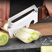 abordables Utensilios para frutas y verduras-Juego de 3/4 cuchillos peladores de acero inoxidable con mango de madera, cuchillo multifuncional para pelar frutas y verduras, ideal para caña de azúcar, patatas, manzanas y para cortar en la cocina.