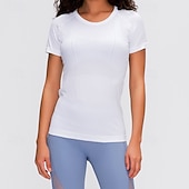 economico Top Yoga-Per donna parte superiore del pilates Camicia da allenamento Maglietta da yoga Girocollo Delicato sulla Pelle Leggero Confortevole Sportivo Manica Corta Gli sport Tinta unica Top Per Allenamento in