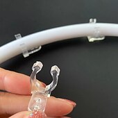 economico Accessori LED-20-200 pezzi 1/2 pollice applicabili per clip per luci a corda LED da 10-15 mm con 40-400 pezzi viti per clip di montaggio per luci a corda in PVC per esterni, ganci per Natale e matrimoni