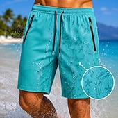 economico Costumi da Bagno per Uomini-Per uomo Costumi da bagno Pantaloncini da bagno boxer Shorts Tasca Elastico in vita Tinta unita Asciugatura Rapida Scolorimento in acqua Sopra il ginocchio Casuale Spiaggia Nuoto Vacanza Moda Blu