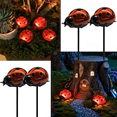 halpa Pathway Lights &amp; Lanterns-4kpl 0.5 W Aurinkopaneeli LED-valot Aurikoladattava Vedenkestävä Koristeltu Lämmin valkoinen 1.2 V Ulkovalaistus Piha Puutarha 1 LED-helmet Joulu kiitospäivä Ystävänpäivä