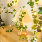 preiswerte Solar Lichterketten-Lichterkette mit Schmetterlings-, Lilien- und Efeumotiven, für drinnen und draußen, geeignet für Wohnzimmer, Schlafzimmer, Terrasse, Garten, Hochzeiten und Partys, batterie-, kabel- oder